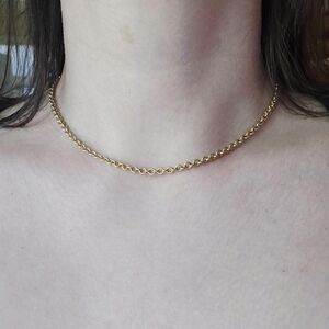 Vintage Gold 15" Art Deco Nouveau Style Chain Necklace